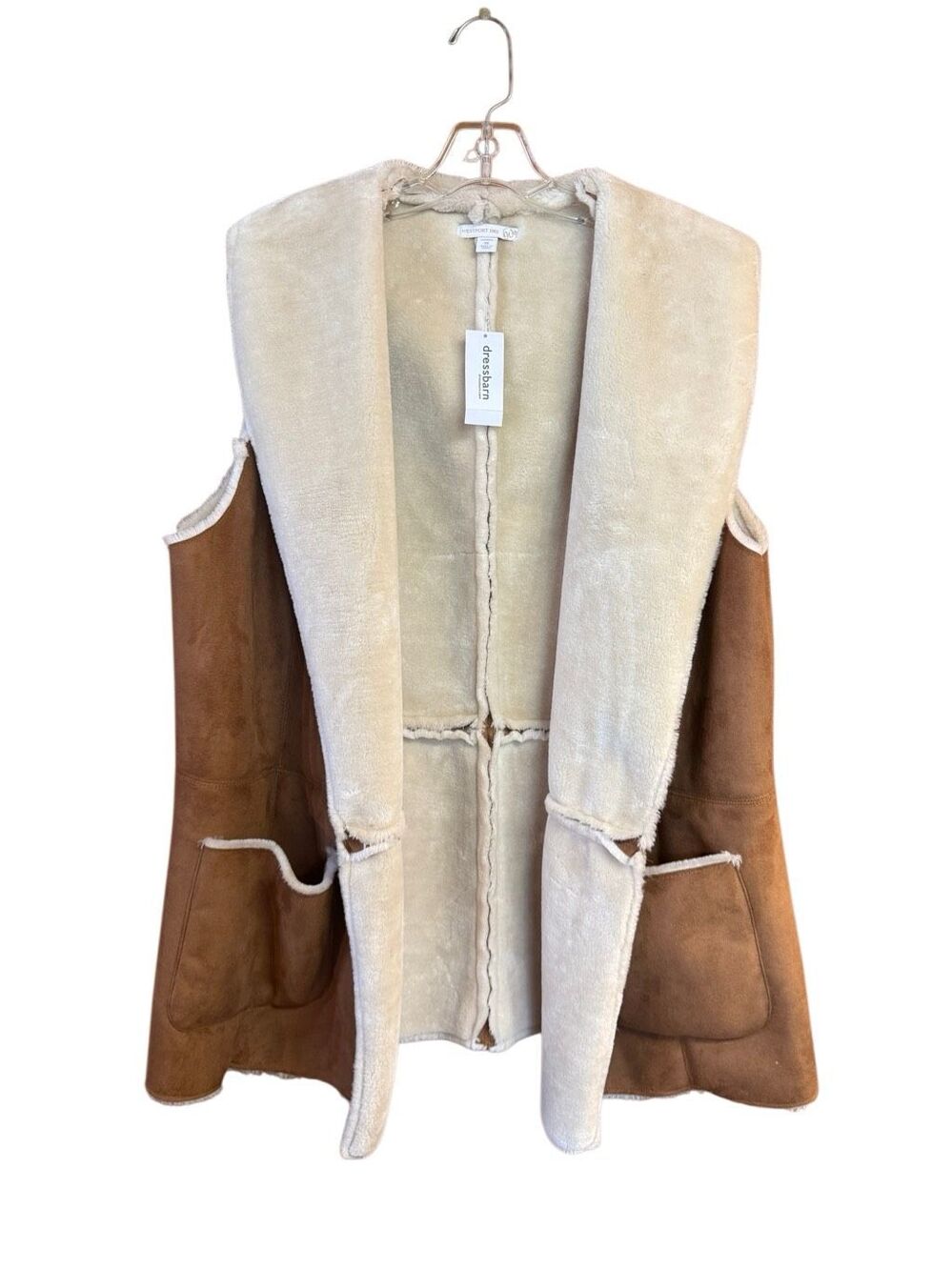 Westport 1962 Womans faux-shearling vest from Dressbarn Sz 1X NWT